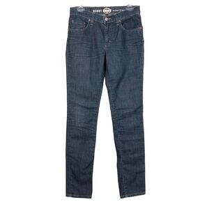 Fossil Steel Blue Medium Wash 3 Diamond 5 Pocket Zip Mid-Rise Skinny Denim Jeans